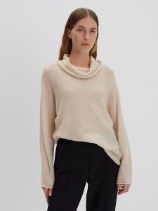 Someday Golf "Tijana" w kolorze beżowym rozmiar: M. Brązowe swetry oversize someday., m, bez wzorów, bez ramiączek. Za 248,95 zł.