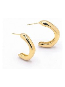 MOODE Kolczyki-półkreole "Emmanuelle" rozmiar: onesize. Żółte kolczyki MOODE, ze stali. Za 39,99 zł.