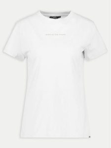 Didriksons T-Shirt Ingarö 505542 Biały Regular Fit. Białe t-shirty Didriksons, bez wzorów, z bawełny, bez kołnierzyka, bez ramiączek. Za 89,99 zł.