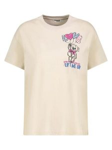 Sublevel Koszulka w kolorze beżowym rozmiar: XS. Brązowe bluzki Sublevel, xs, bez wzorów, bez kołnierzyka, bez ramiączek. Za 43,99 zł.