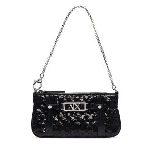 Torebka Armani Exchange. Czarne torebki klasyczne Armani Exchange, bez wzorów, bez dodatków. Za 479,99 zł.