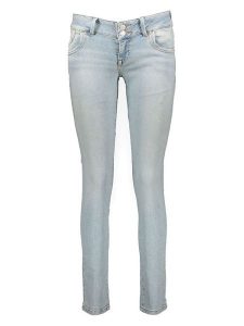 LTB Dżinsy - Skinny fit - w kolorze błękitnym rozmiar: W27/L30. Niebieskie jeansy LTB, z aplikacjami, ze skóry. Za 147,31 zł.