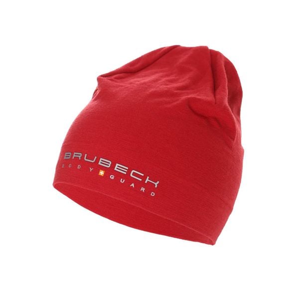 Czapka wełniana dwuwarstwowa unisex Brubeck EXTREME WOOL. Czerwone czapki Brubeck, bez wzorów, z elastanu, sportowe. Za 63,74 zł.