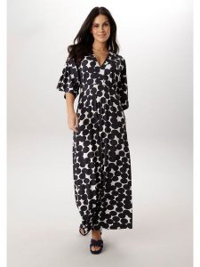 Aniston Sukienka w kolorze czarno-białym rozmiar: 46. Czarne sukienki Aniston, bez wzorów, bez kołnierzyka, bez ramiączek, maxi. Za 217,99 zł.