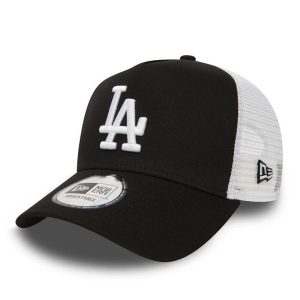 Czapka z daszkiem damska Los Angeles Dodgers MLB Clean Cap. Czarne czapki New Era, bez wzorów, z bawełny, sportowe. Za 129,99 zł.