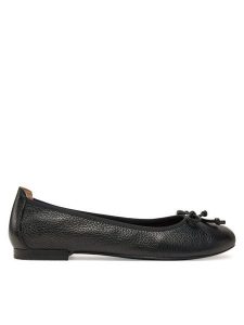 Caprice Baleriny 9-22108-42 Czarny. Czarne balerinki Caprice, bez wzorów, ze skóry, bez obcasa, bez zapięcia. Za 200,99 zł.