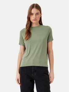 JDY T-Shirt Como 15328940 Zielony Regular Fit. Zielone t-shirty JDY, xs, bez wzorów, z wiskozy, bez kołnierzyka, bez ramiączek. Za 79,99 zł.