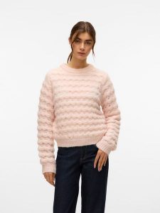 Vero Moda Sweter w kolorze jasnoróżowym rozmiar: M. Różowe swetry oversize Vero Moda, m, bez wzorów, z materiału, bez ramiączek. Za 86,99 zł.