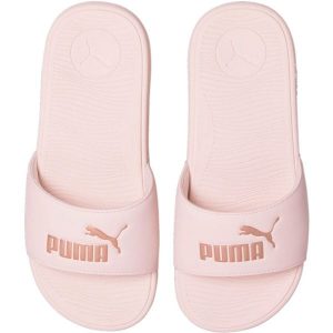 Klapki damskie Puma Cool Cat 2.0 Wns Puma Black-Rose Gold. Czerwone klapki Puma, bez wzorów, z materiału, bez obcasa. Za 79,00 zł.