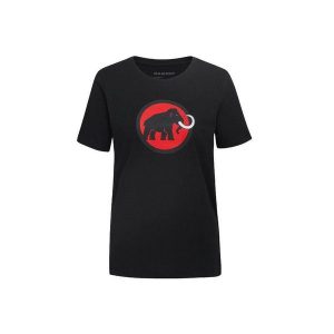 Koszulka bawełniana damska Mammut Core T-Shirt Classic. Czarne bluzki Mammut, m, bez wzorów, z bawełny, bez kołnierzyka, bez ramiączek. Za 149,36 zł.