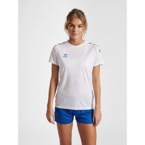 Koszulka damska Hummel Core Poly. Białe bluzki Hummel, m, bez wzorów, sportowe, bez kołnierzyka, bez ramiączek. Za 111,50 zł.