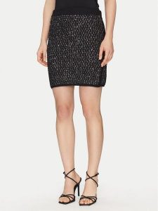 Liu Jo Spódnica mini WF4023 MA06P Czarny Regular Fit. Czarne spódnice Liu Jo, m, bez wzorów, z syntetyku, mini. Za 359,99 zł.