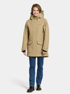 Didriksons Parka Frida Wns Parka 7 504815 Beżowy Regular Fit. Brązowe płaszcze Didriksons, bez wzorów, z syntetyku, bez kaptura. Za 649,99 zł.