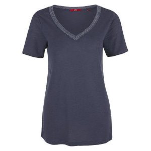 S.Oliver T-Shirt Damski 34 Ciemnoniebieski. T-shirty marki s.Oliver. W wyprzedaży za 65,00 zł.