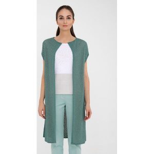 Kardigan w kolorze miętowym. Swetry oversize marki Far Far Fashion. W wyprzedaży za 114,95 zł.