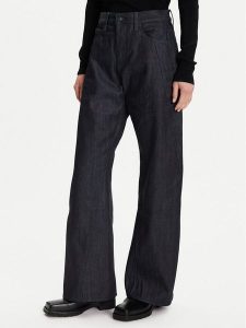 G-Star Raw Jeansy Contor 3D D27690-D315 Granatowy Wide Leg. Niebieskie jeansy G-Star, bez wzorów, z bawełny. Za 327,99 zł.