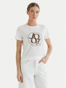 JOOP! T-Shirt Tova 30102423 Biały Regular Fit. Białe t-shirty JOOP!, bez wzorów, z bawełny, bez kołnierzyka, bez ramiączek. Za 287,99 zł.