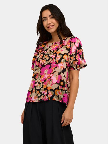 Kaffe Bluzka Pollie 10508548 Kolorowy Regular Fit. Bluzki Kaffe, bez wzorów, z wiskozy, bez kołnierzyka, bez ramiączek. Za 109,99 zł.