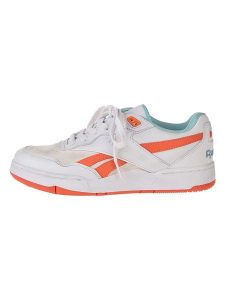 Reebok Skórzane sneakersy "BB 4000 II" w kolorze szaro-pomarańczowym rozmiar: 41. Pomarańczowe trampki Reebok, bez wzorów, bez zapięcia. Za 349,95 zł.