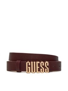 Guess Pasek Damski BW9114 P4225 Bordowy. Czerwone paski Guess, z aplikacjami, ze skóry. Za 129,99 zł.