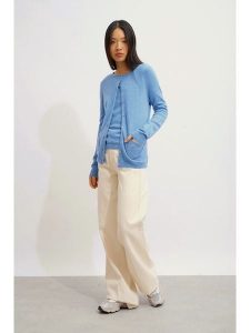 AUTHENTIC CASHMERE Kaszmirowy kardigan "Caron" w kolorze błękitnym rozmiar: XL. Niebieskie kardigany AUTHENTIC CASHMERE, z kaszmiru. Za 243,64 zł.