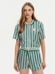 Fila Bluzka Lassance FAW0996 Zielony Regular Fit. Zielone bluzki Fila, s, bez wzorów, z syntetyku, bez kołnierzyka, bez ramiączek. Za 179,99 zł.