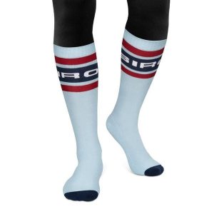 Skarpety narciarskie retro Siroko Albulapass Light Blue. Niebieskie skarpetki SIROKO, bez wzorów. Za 63,00 zł.