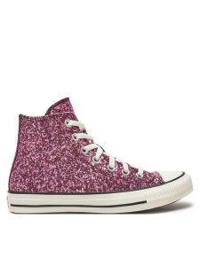 Converse Trampki Chuck Taylor All Star Glitter Hi A11137C Różowy. Czerwone trampki Converse, bez wzorów, z materiału, bez zapięcia. Za 379,99 zł.
