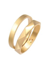 Elli Damy Bandring Basic Hexagon Hammered in 925 Sterling Silver Pierścionki 1 ct Damski. Szare pierścionki Elli, srebrne. Za 223,99 zł.