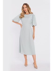 Made of emotion Sukienka w kolorze miętowym rozmiar: XL. Zielone sukienki Made Of Emotion, xl, bez wzorów, bez kołnierzyka, bez ramiączek, midi. Za 312,99 zł.