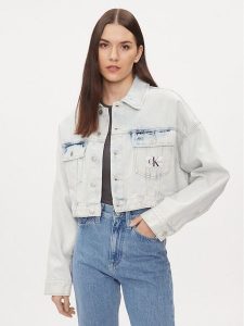 Calvin Klein Jeans Kurtka jeansowa J20J222874 Niebieski Oversize. Niebieskie kurtki Calvin Klein Jeans, xl, bez wzorów, z bawełny, bez kaptura. Za 519,99 zł.