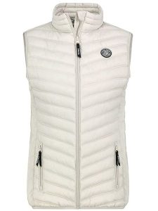 Sublevel Kamizelka pikowana w kolorze kremowym rozmiar: M. Brązowe kamizelki Sublevel, m, bez wzorów, bez kołnierzyka, bez ramiączek, bez kaptura. Za 126,99 zł.