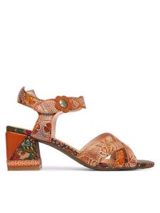 Laura Vita Sandały Jacqueso 03 Brązowy. Brązowe sandały LAURA VITA, bez wzorów, ze skóry, bez obcasa, na słupku, bez zapięcia. Za 389,99 zł.