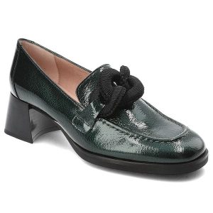 Zielone Półbuty Hispanitas Eleganckie Obuwie Damskie. Zielone półbuty Hispanitas, bez wzorów, ze skóry, bez obcasa, na obcasie, bez zapięcia. Za 495,99 zł.