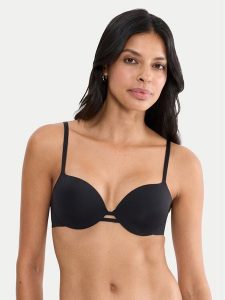 Triumph Biustonosz z fiszbiną Body Make-Up Illusion 10226399 Czarny. Czarne biustonosze Triumph, bez wzorów, z syntetyku. Za 189,99 zł.