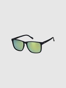 4F Okulary przeciwsłoneczne z powłoką lustrzaną uniseks - granatowe Uniwersalny. Niebieskie okulary przeciwsłoneczne 4f. Za 69,99 zł.