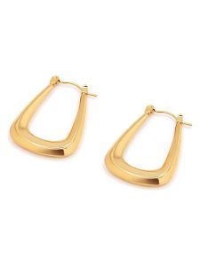 MOODE Kolczyki-kreole "Blandine" rozmiar: onesize. Żółte kolczyki MOODE, ze stali. Za 43,99 zł.