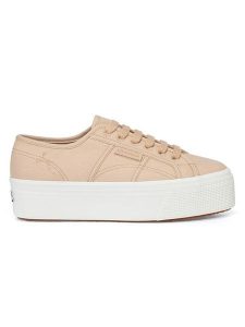 Superga Sneakersy w kolorze beżowym rozmiar: 41. Brązowe trampki Superga, bez wzorów, bez zapięcia. Za 127,65 zł.