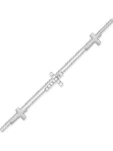Eclat d'Argent Srebrna bransoletka z elementem ozdobnym rozmiar: onesize. Szare bransoletki Eclat d'Argent, z cyrkonią, srebrne. Za 90,45 zł.