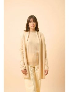 Just Cashmere Kaszmirowy kardigan "Maddie" w kolorze beżowym rozmiar: L. Brązowe kardigany Just Cashmere, z kaszmiru. Za 289,20 zł.