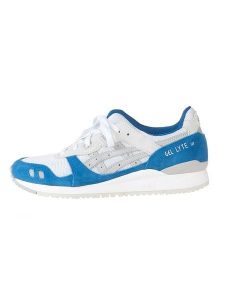 Asics Skórzane sneakersy "Gel-Lyte III OG" w kolorze biało-niebieskim rozmiar: 41,5. Białe trampki ASICS, bez wzorów, bez zapięcia. Za 241,56 zł.