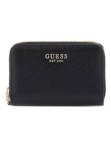 Guess Portfel w kolorze czarnym - 15 x 10 x 4 cm rozmiar: onesize. Czarne portfele Guess, z aplikacjami, z materiału. Za 218,05 zł.
