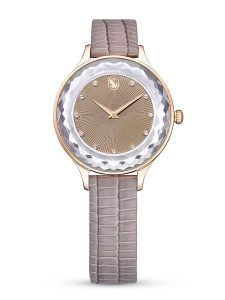 Swarovski Zegarek kwarcowy w kolorze różowozłoto-szaro-jasnobrązowym rozmiar: onesize. Szare, analogowe zegarki Swarovski. Za 543,99 zł.