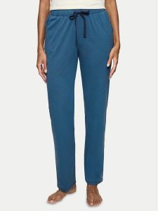 Triumph Spodnie piżamowe Mix & Match 10222619 Granatowy Regular Fit. Niebieskie piżamy Triumph, bez wzorów, z bawełny, bez ramiączek. Za 89,30 zł.