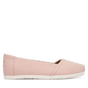 Baleriny Toms. Czerwone balerinki Toms, bez wzorów, bez obcasa, bez zapięcia. Za 279,99 zł.