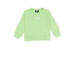 Bluza z bawełna z ściągacze na co dzień na siłownię. Zielone bluzy LEONE 1947 APPAREL, bez wzorów, z bawełny, bez kaptura. W wyprzedaży za 89,72 zł.