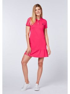 Polo Sylt Sukienka polo w kolorze różowym rozmiar: XL. Różowe sukienki Polo Sylt, xl, bez wzorów, z bawełny, bez kołnierzyka, bez ramiączek, midi. Za 92,42 zł.