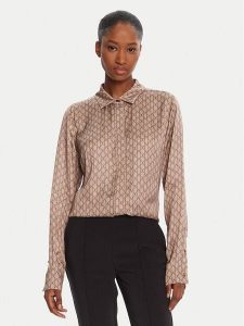 Marciano Guess Koszula 5GGH32 7298A Brązowy Regular Fit. Brązowe koszule Marciano Guess, z aplikacjami, z wiskozy, bez kołnierzyka, bez ramiączek. Za 419,99 zł.