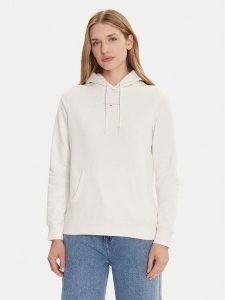 Tommy Jeans Bluza Linear DW0DW21963 Biały Regular Fit. Białe bluzy Tommy Jeans, l, bez wzorów, z bawełny, bez kaptura. Za 299,99 zł.