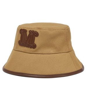 Kapelusz Max Mara Beachwear. Brązowe kapelusze Max Mara Beachwear, bez wzorów. Za 389,99 zł.